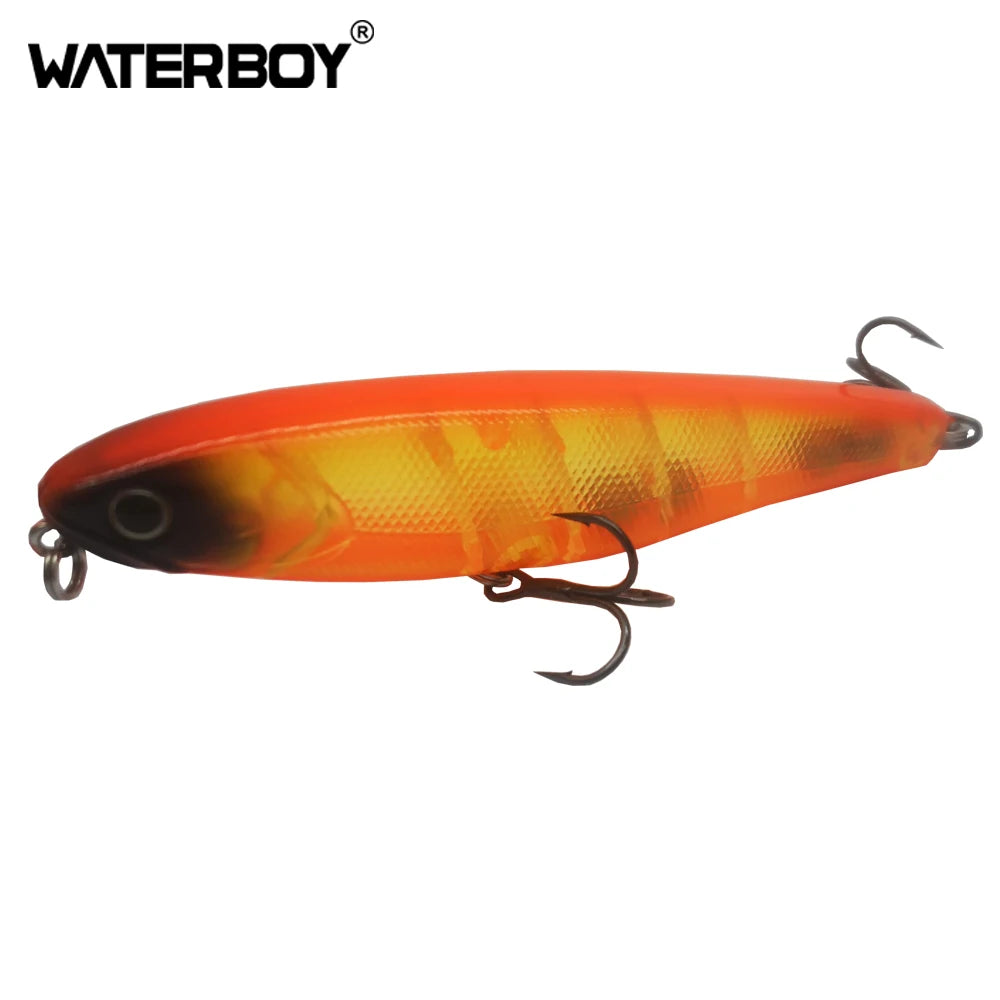 WATERBOY Pencil Stickbait – Walk-the-Dog Topwater Lure, 8.5cm / 9.5cm / 12.8cm, 32 Colors
