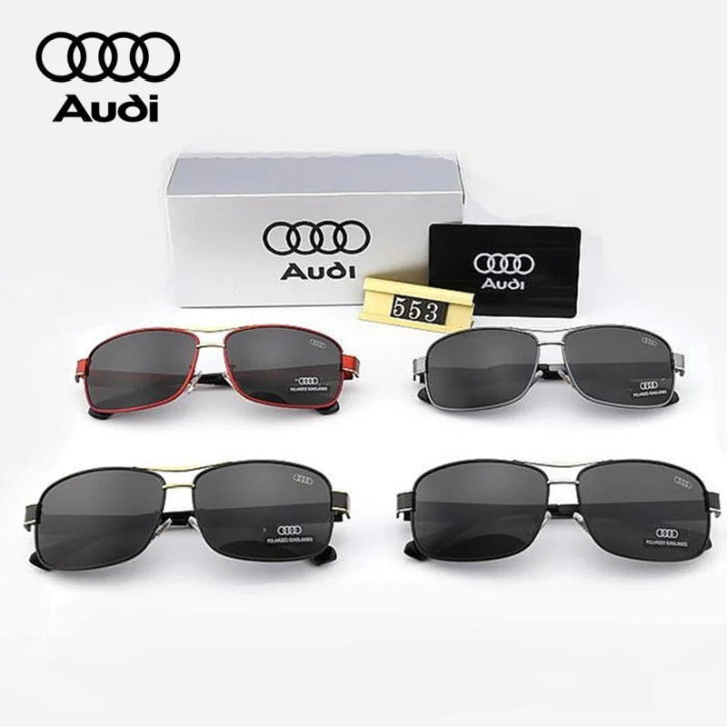 Audi Luxury Polarized Sunglasses – UV400 Anti-Reflective Rectangle Frame Unisex Driving & Outdoor Eyewear (Model 55303)