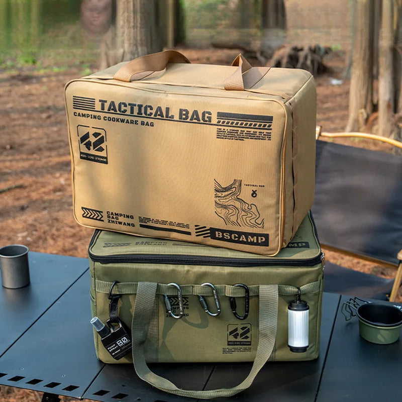 Outdoor folding storage box, picnic camping storage box, tableware, kitchenware, large capacity