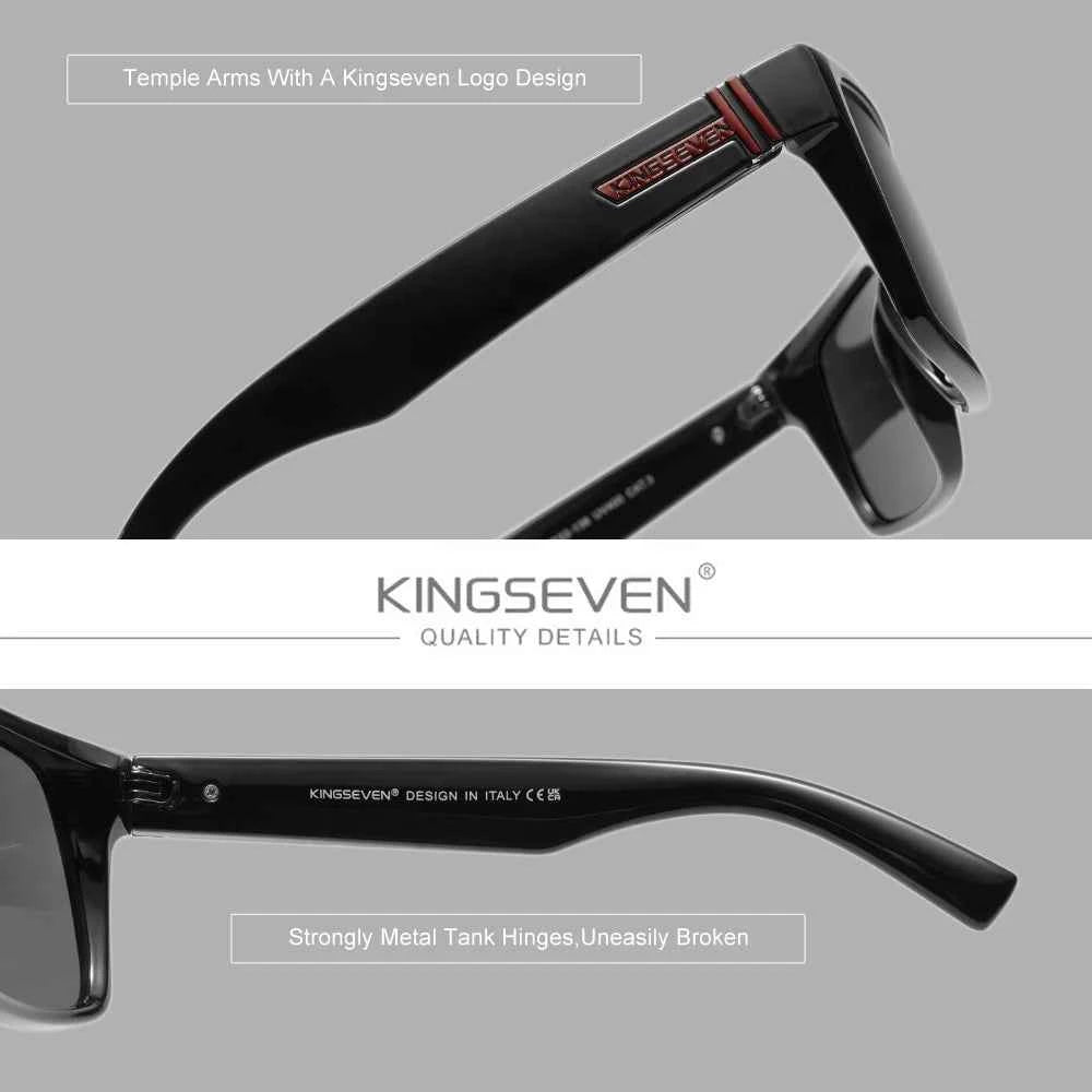 KINGSEVEN 750 Polarized Sunglasses – Square Frame, UV400, Unisex