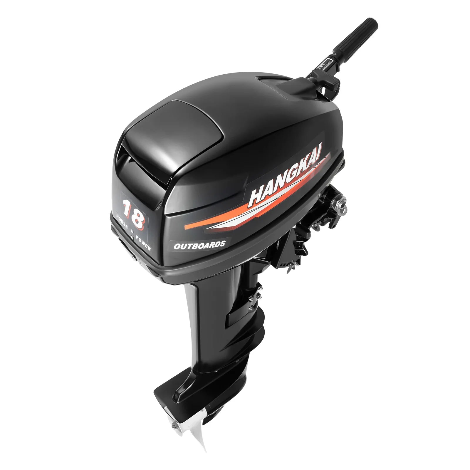 HangKai 18HP Outboard Motor, 2 Stroke 246CC Heavy Duty Outboard Boat Water Cooled Engine with CDI Ignition System Long Shaft