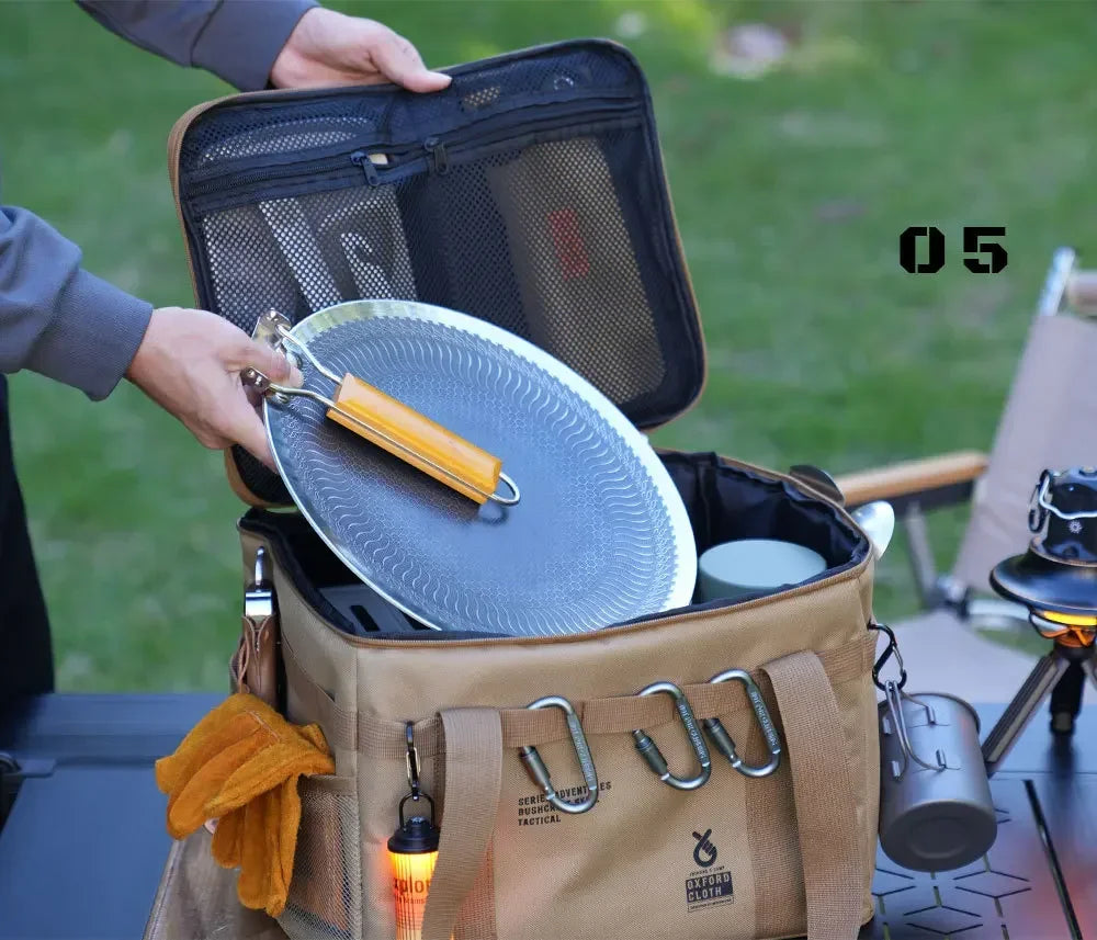 Outdoor folding storage box, picnic camping storage box, tableware, kitchenware, large capacity