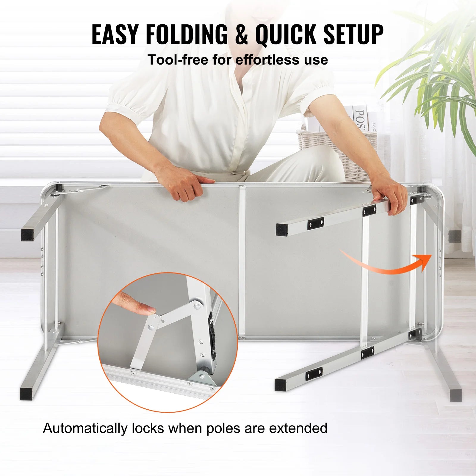 VEVOR Folding Portable Bar Table Table for Party Picnic E