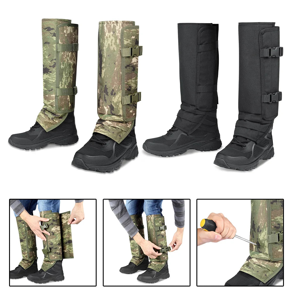 Snake Gaiters Leg Guards — Waterproof Breathable Snake Chaps with Adjustable Straps