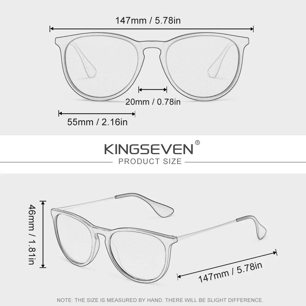 KINGSEVEN S28 Cat Eye Sunglasses – Plastic Frame, UV400, Women