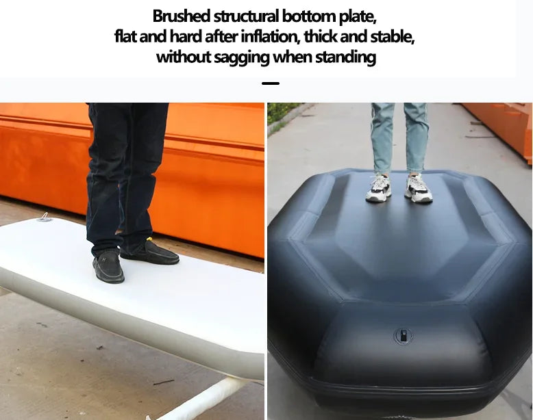 Professional Boat Raft Inflatable Set Dinghy Rowing Boats for Adults Kayak Canoe Fishing Tear-Resistant Foldable Drifting Boat