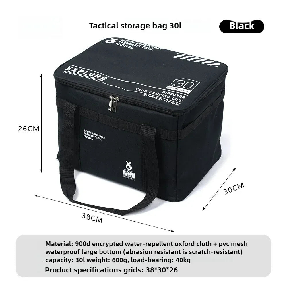 Outdoor folding storage box, picnic camping storage box, tableware, kitchenware, large capacity