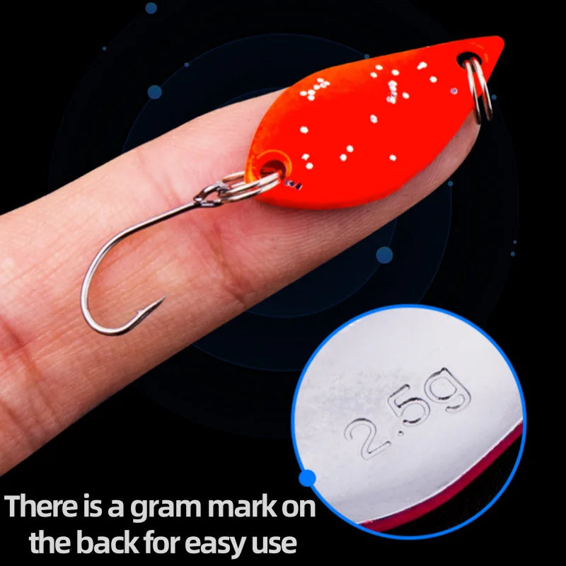 Trout Bait Metal Spoon Fishing Lure Wobbler Jigging Tackle Accessories Multi-color Long-casting Lure Bait
