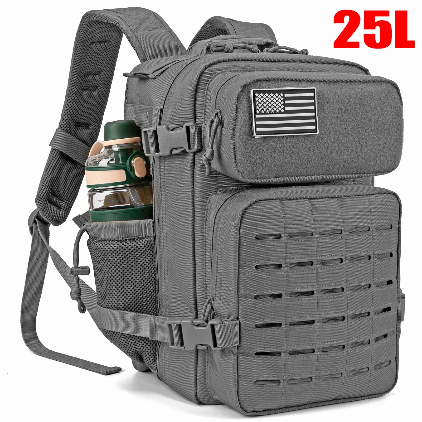 Tactical Backpacks for Men Survival Laser Cut Hunting with Dual Cup Holders
