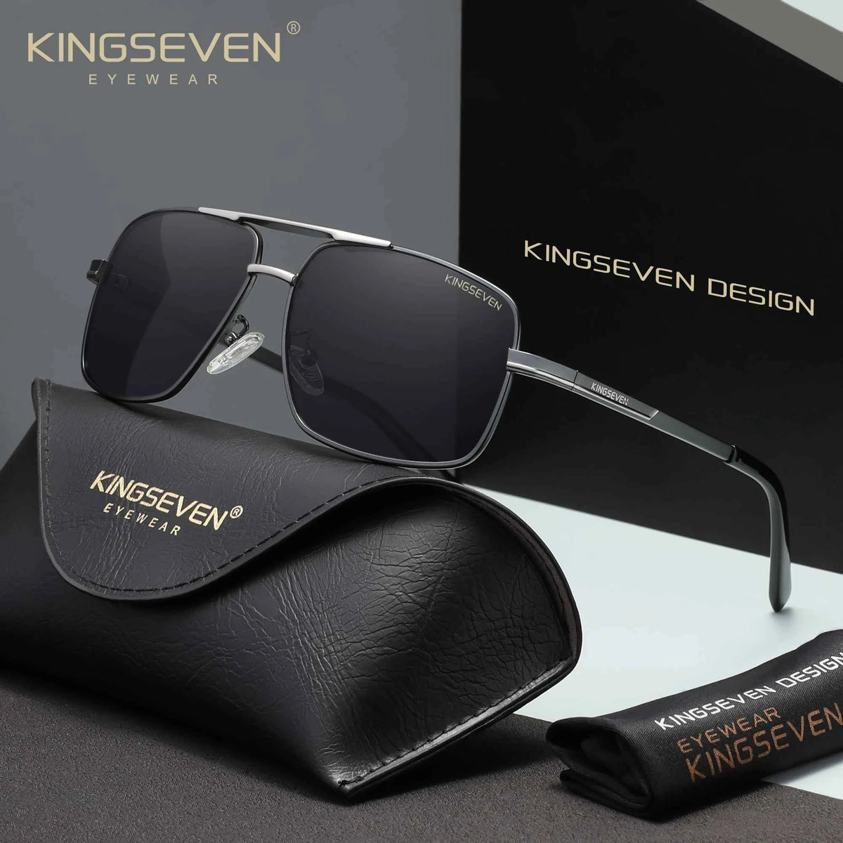 KINGSEVEN 7891 Polarized Sunglasses – Stainless Steel, Photochromic, UV400, Unisex