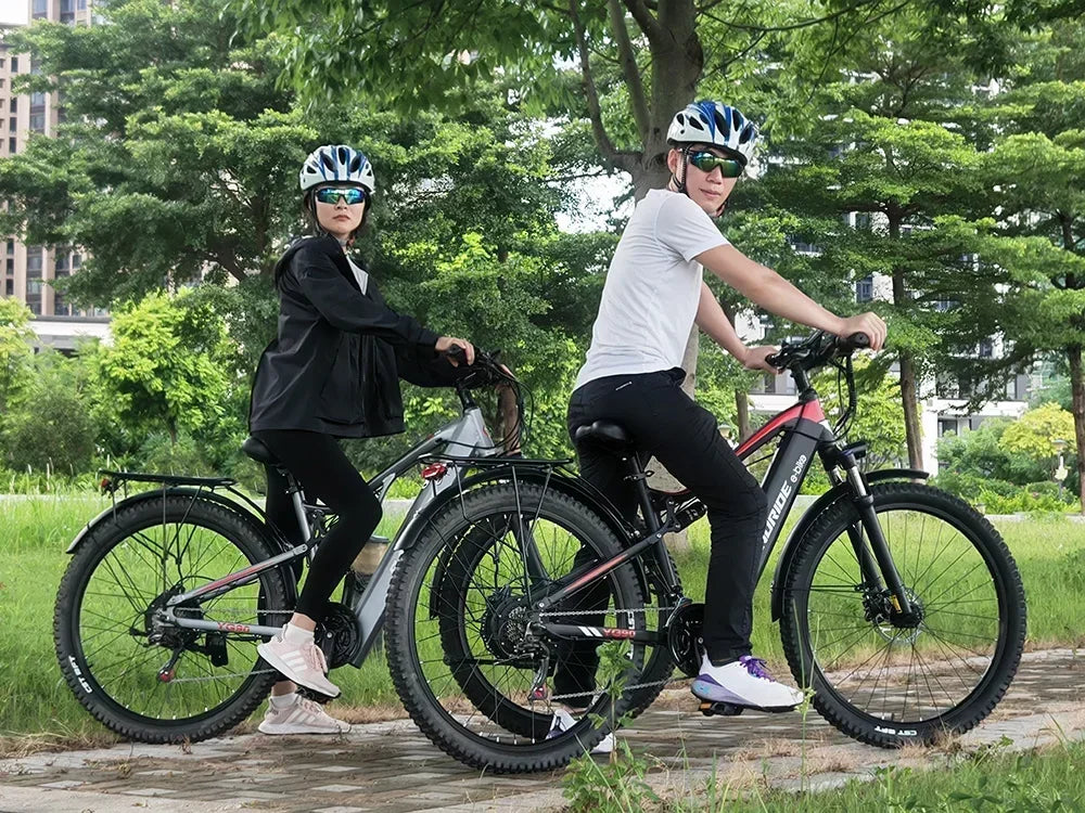 Electric Bicycle RANDRIDE YG90 1000W 48V17AH Hydraulic Brake E-bike with Full Suspension 21 Gears Shift Free Rack Electric bike