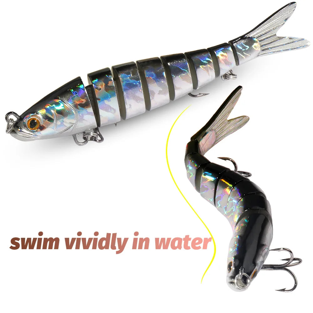 GOBAIT 3-Pack Jointed Swimbait – Slow Sinking Hard Lure with 3D Eyes, 11g / 16g / 27g