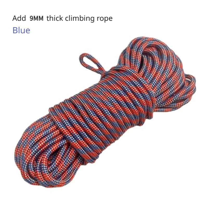 Desert Fox 9MM Nylon Safety Rope – 700kg Load, 16-Strand, 20M / 30M / 40M, Blue or Orange