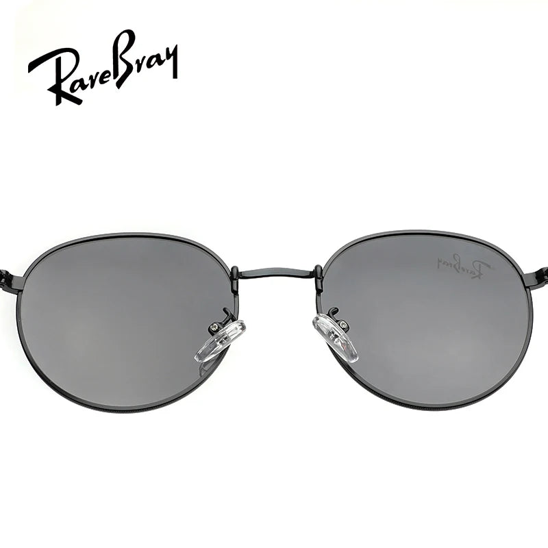 Retro Round Polarized Sunglasses – Unisex Ultra-Light Metal Frame UV400 Classic Circular Shades