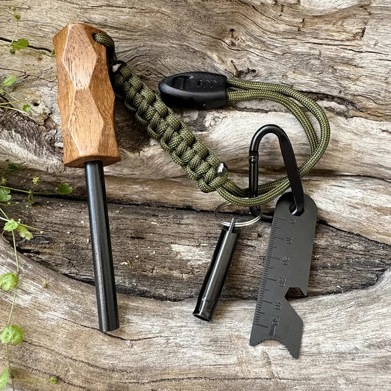 Bear Grylls Survival Fire Starter Magnesium Flint Rod Portable Emergency Fire steel Kit Lighters Smoking for Camping Hiking Tool
