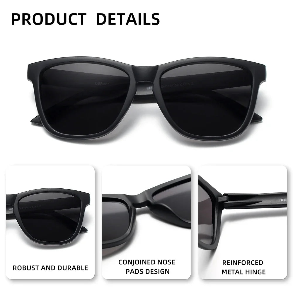 RIVIERSUN Classic Polarized Sunglasses – UV400 Unisex Retro Square Eyewear