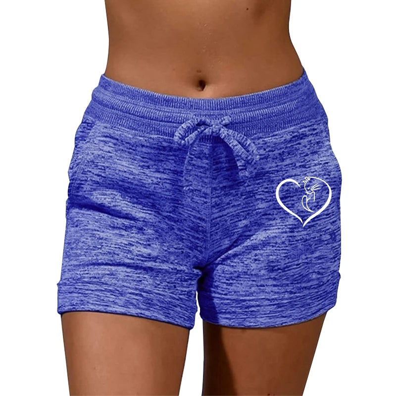 Summer Large SizePrinting Elastic High Waist Casual Sport Fitness Running Oversize Female Sweatpants