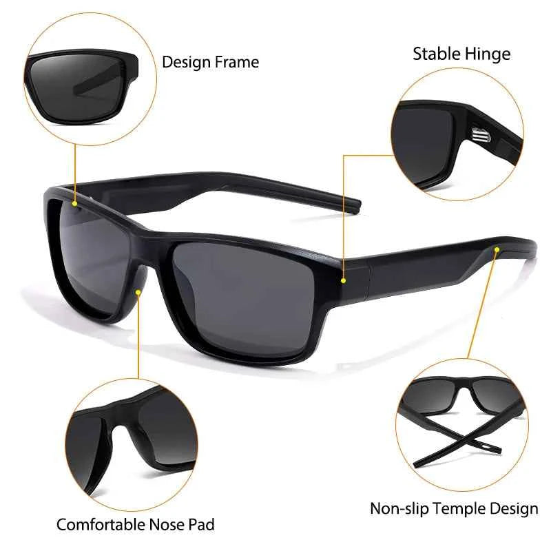CATERSIDE New Polarized Sunglasses Men Outdoor Sports Small Frame Sun Glasses Fishing Cycling Fashion Eyewear Lunette De Soleil