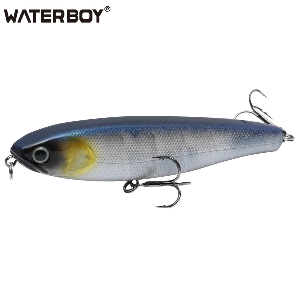 WATERBOY Pencil Stickbait – Walk-the-Dog Topwater Lure, 8.5cm / 9.5cm / 12.8cm, 32 Colors
