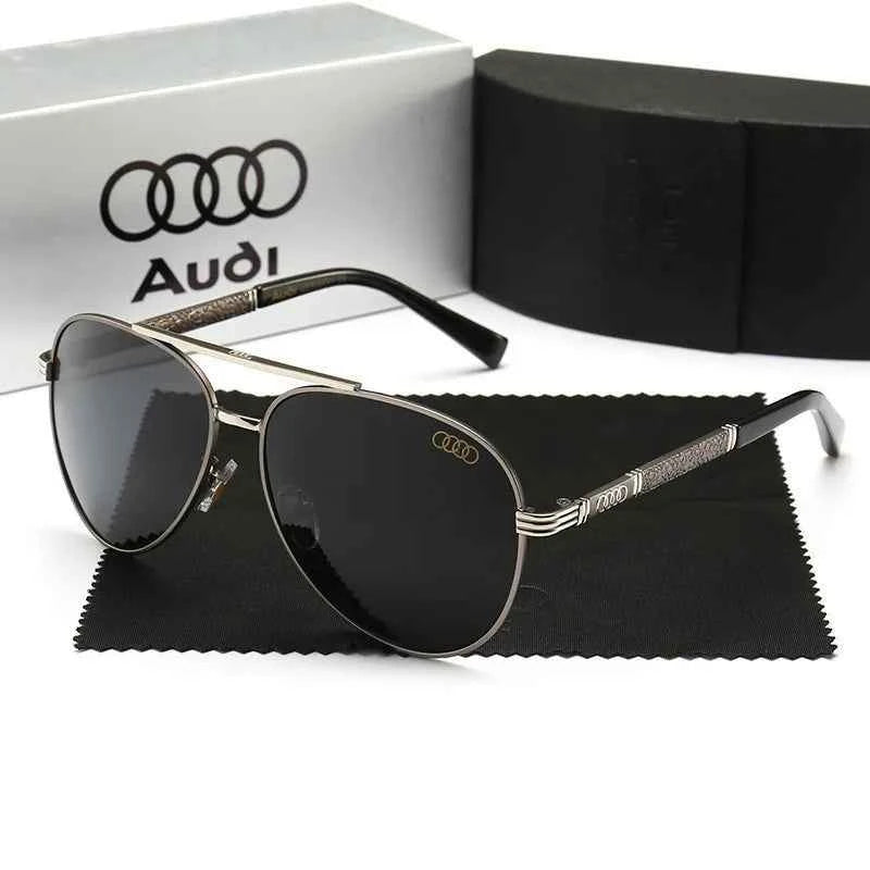 Audi UV400 Polarized AntiGlare Retro Flight Sunglasses Glasses for Motorcycle Classic FrogEye Outdoor Glasses Men Women 501