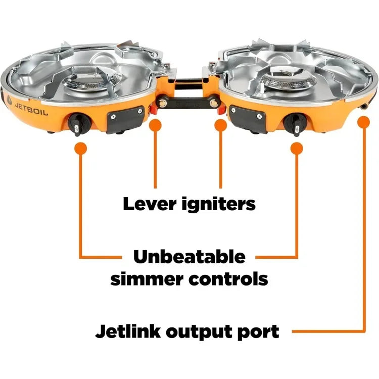 Backpacking and Camping Stove Cooking System with Camping Cookware