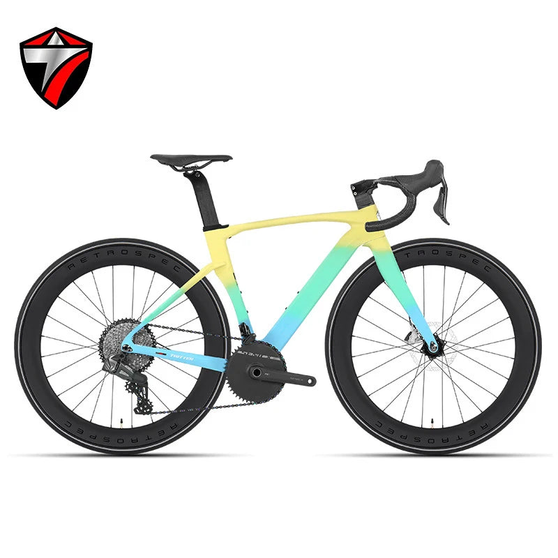 TWITTER Full Carbon Light Weight Wireless Road Bike With WheelTop Wireless Electronic GEX-12S Shifting Carbon Wheels Bicycle