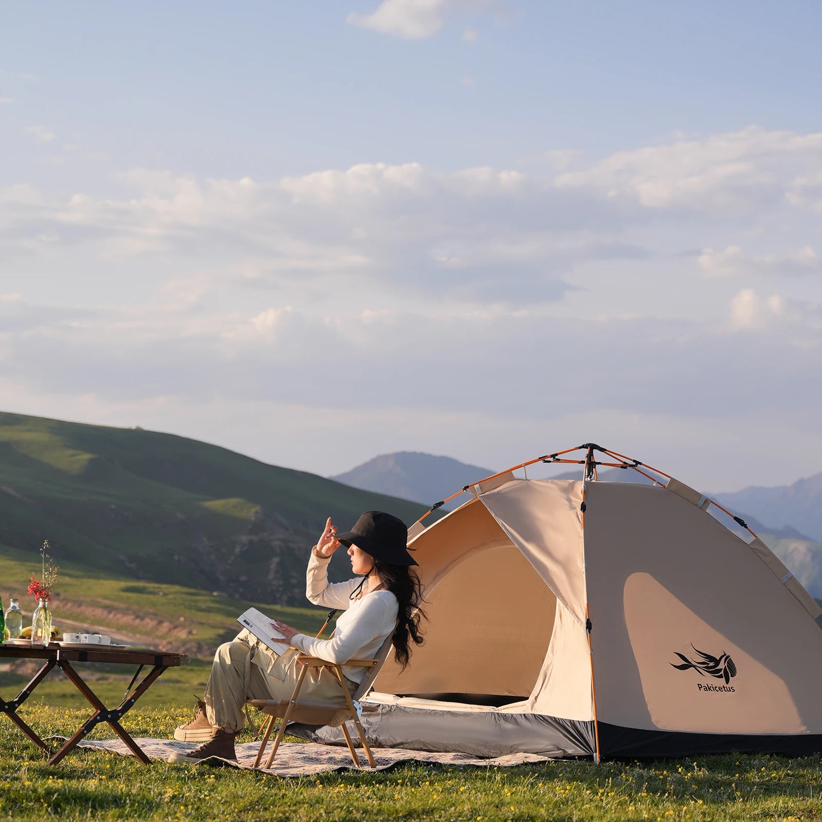 Five-pocket Pants Camping Windproof Tents, Easy To Set Up, lightweight Camping Tent,Carpa,Suitable For Family Travel, Outdoor Camping