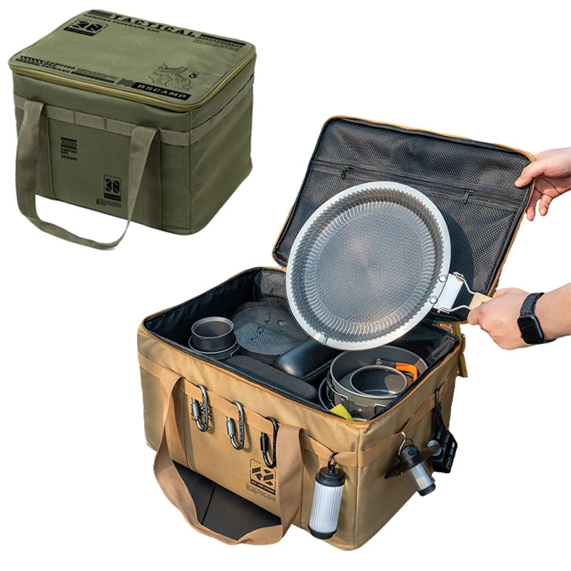 Outdoor folding storage box, picnic camping storage box, tableware, kitchenware, large capacity