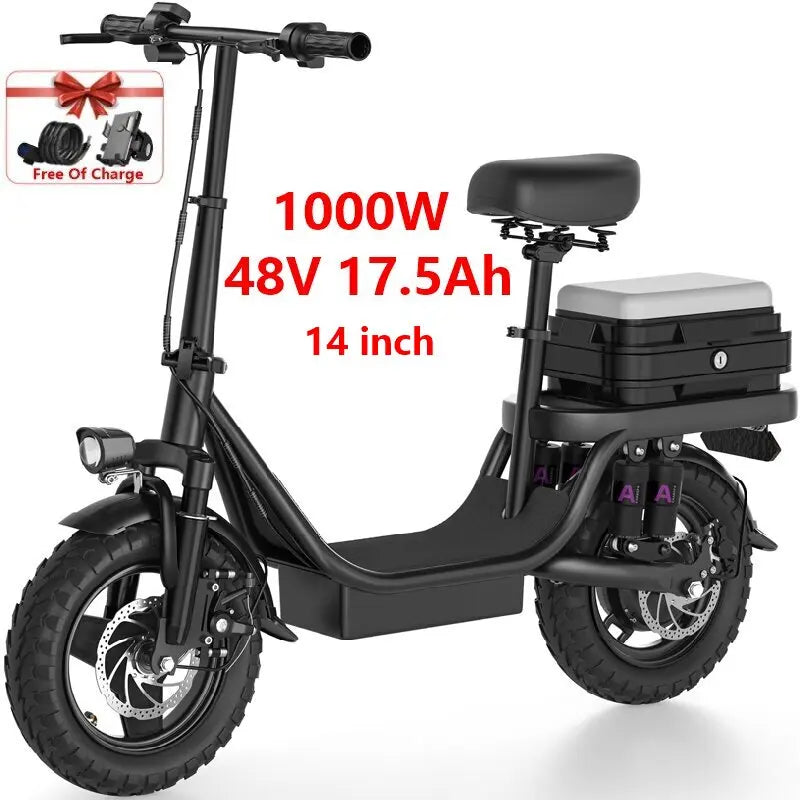 New 14 20 Inch Cheap Electric Scooter,1000w 2000w 30-50mph 30-60miles 48v Removable Battery Aluminum Alloy,for Electric Bicycle