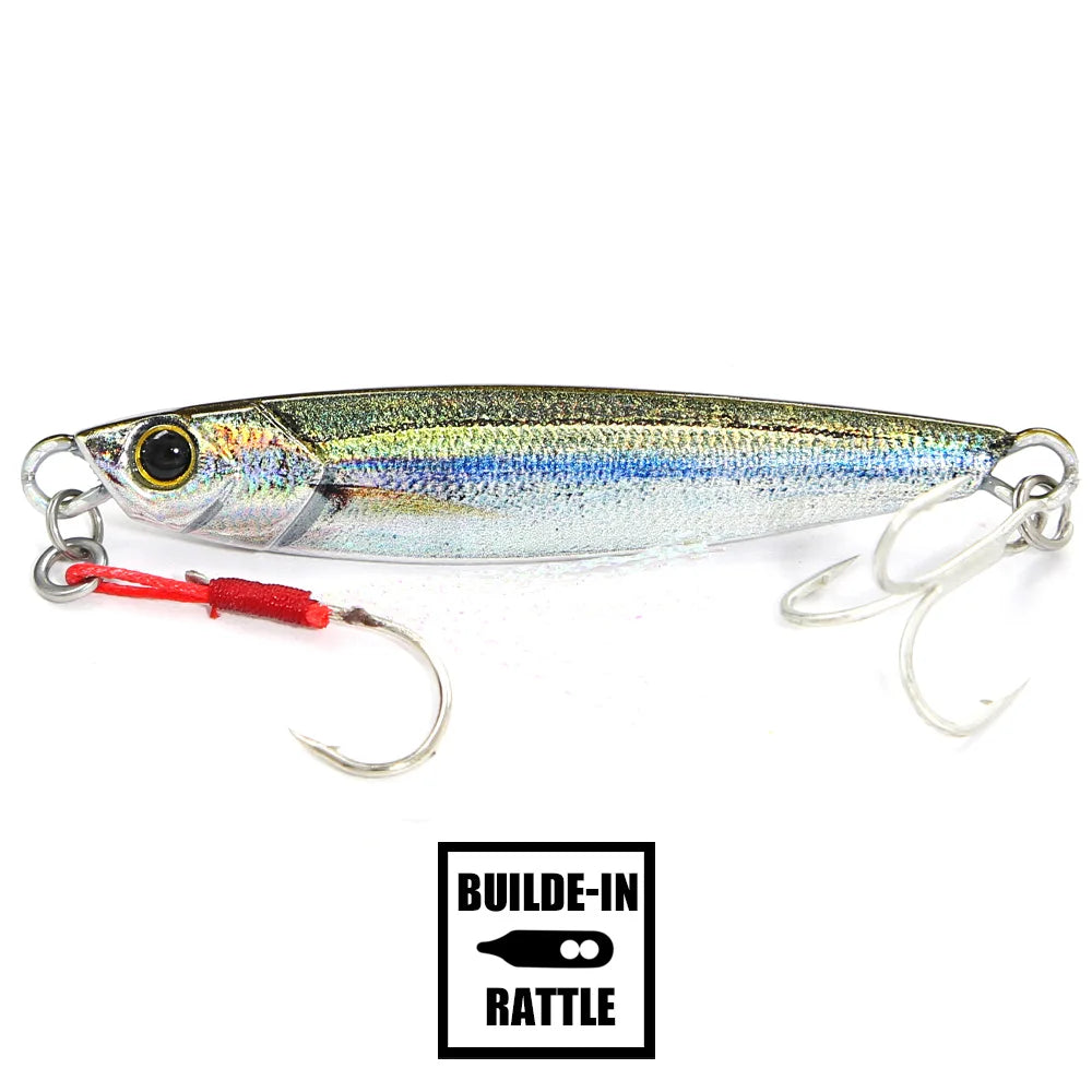 B&U Rattle Metal Jig – Saltwater Fishing Lure, Long Casting, 40g / 60g / 80g