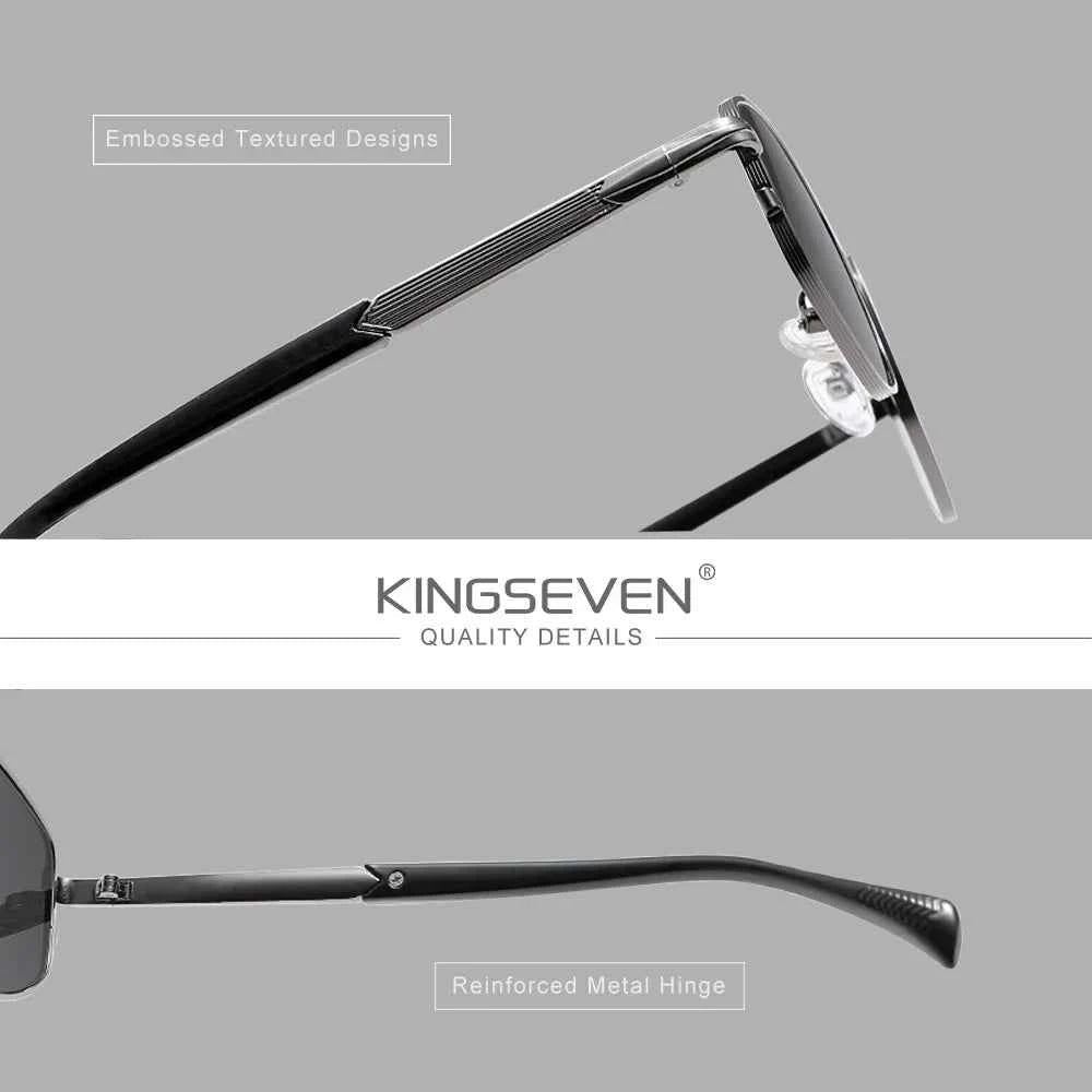 KINGSEVEN 9019 Small Oval Sunglasses – Alloy Frame, UV400, Unisex