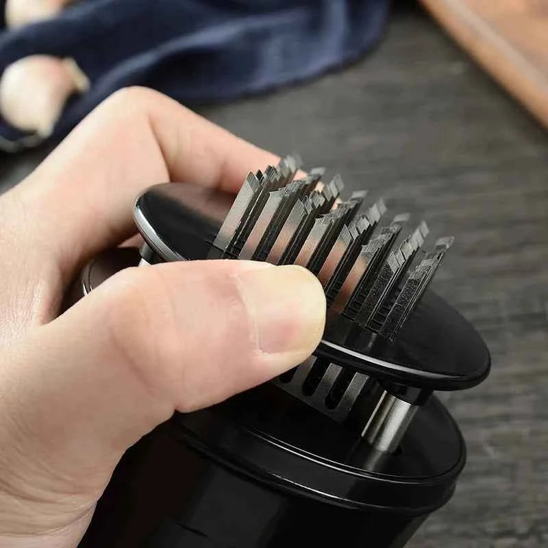 56-Blade Needle Meat Tenderizer – Stainless Steel, Dishwasher Safe | Reduces Cook Time by 40%