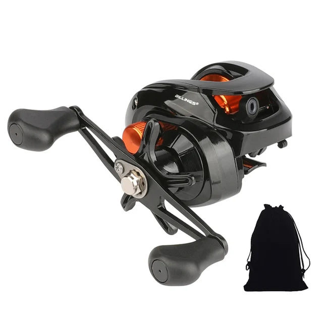 GLS Baitcasting Reel – 6.3:1 Gear Ratio 8KG Max Drag Metal Construction for Bass, Ocean & Lake Fishing