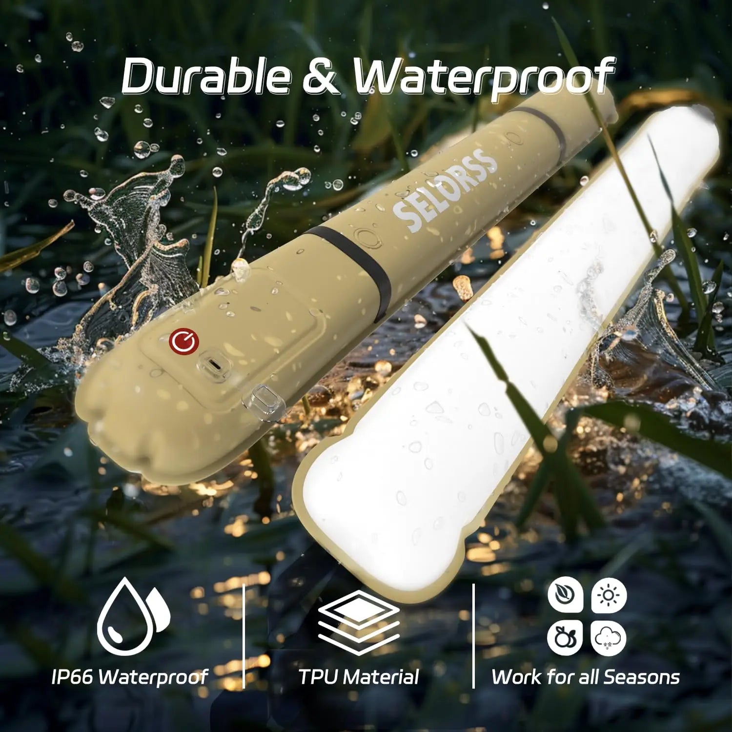 Rechargeable Portable Camping Strong Light Waterproof Tent Lamp Spotlight Outdoor