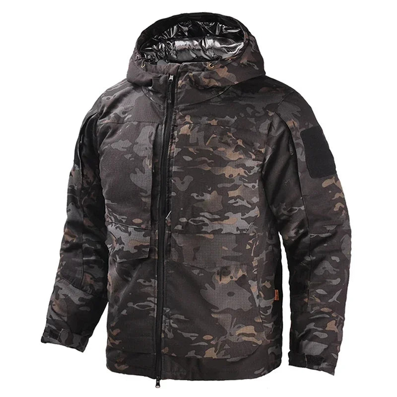Hiking Tactical Jacket Men Winter Heating Jackets Windproof Warm Hooded Coat Windbreaker Hunting Camping Coats