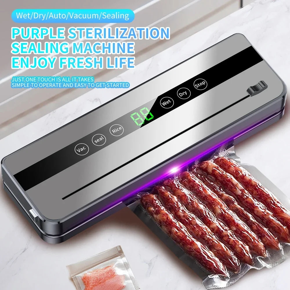 Mi Electric Vacuum Sealer Machine Dry/Wet Food Packaging Vacuum Sealing Bags Food Storage Vacuum Packaging Machine for Kitchen