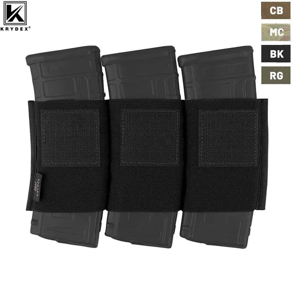 5.56 Triple Magazine Insert Pouch For Micro Fight Chest Rig Spiritus Style Elastic Built-in Magazine Holder