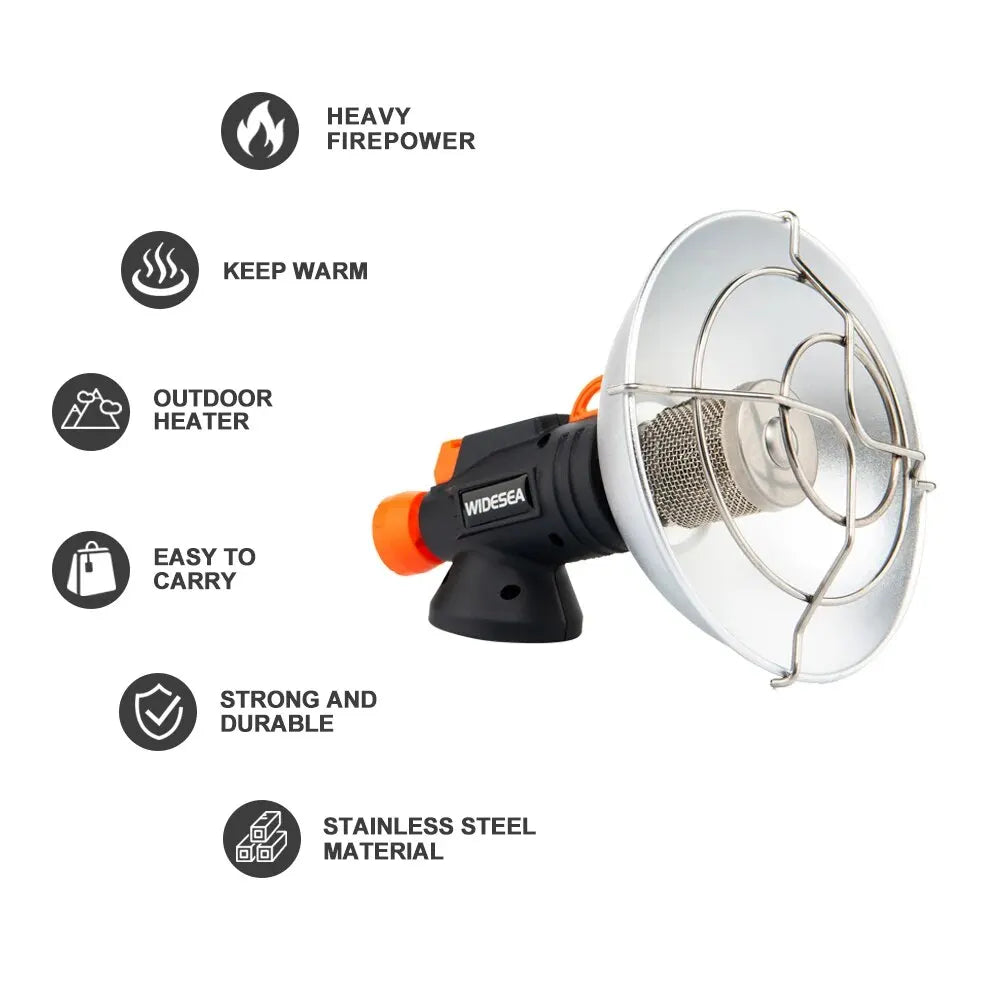 Camping Heater Portable Stainless Steel Fireplace for Winter Outdoor Stove Gas Burner Heating Survival Equipment