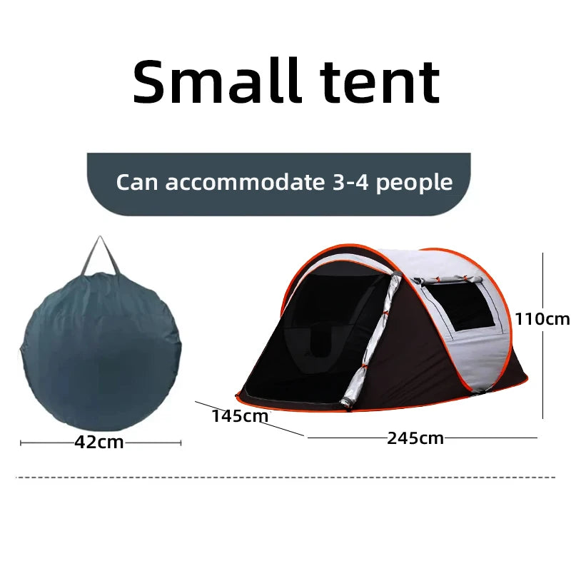 Quick-Open Pop-Up Camping Tent – Waterproof 4-Season Tent for 3–8 People, Instant Setup