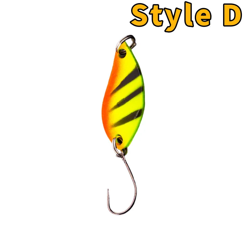 Trout Bait Metal Spoon Fishing Lure Wobbler Jigging Tackle Accessories Multi-color Long-casting Lure Bait