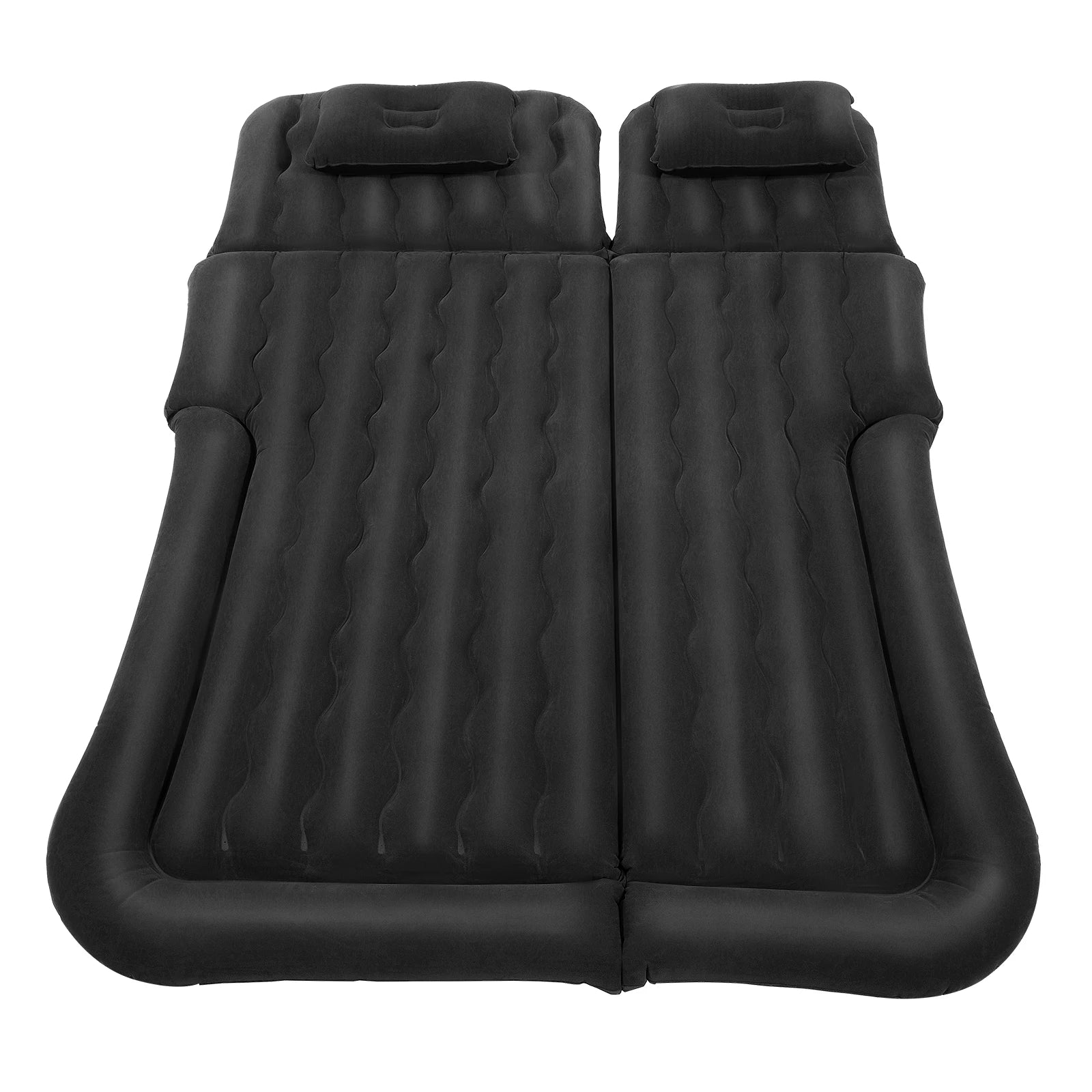 Universal Inflatable Car Bed Mattress Set w Air Pump Foldable Flocking Air Cushion for Trunk Back Seat Camping Travel Sleeping