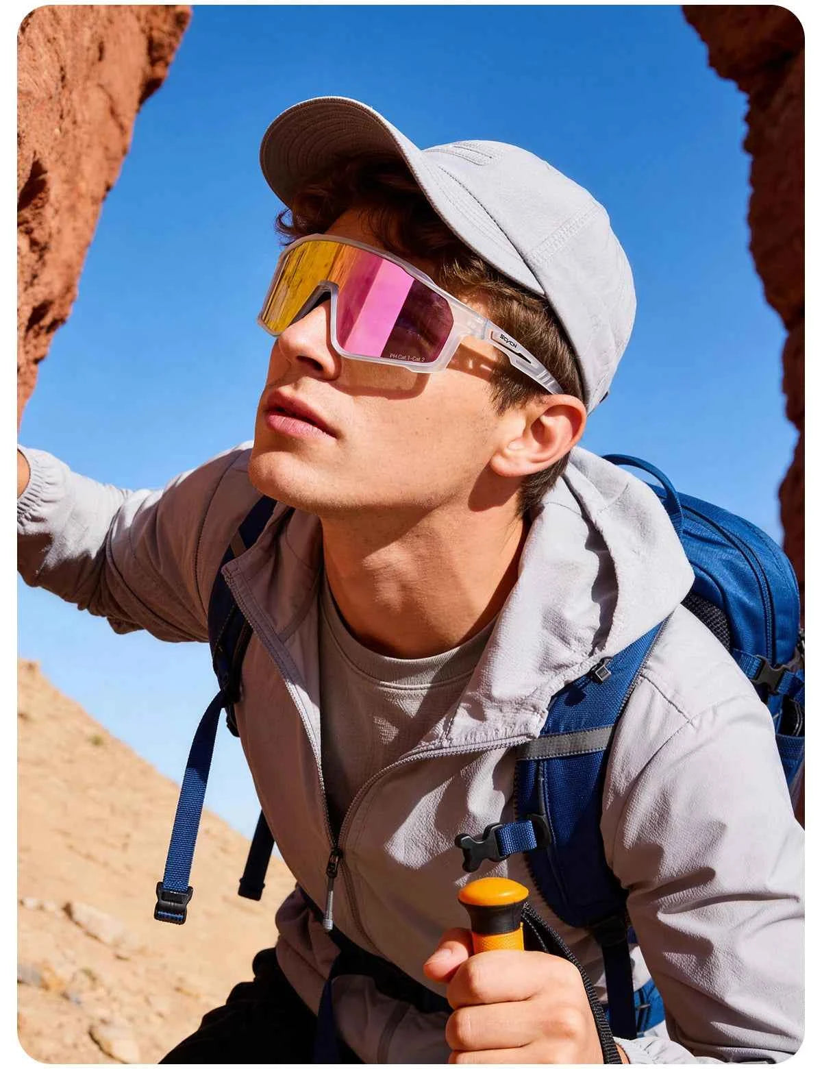 SCVCN Hiking Eyewear Photochromic Bike Cycling Sunglasses Men Outdoor Sports MTB UV400 Goggles Women Running Windproof Glasses