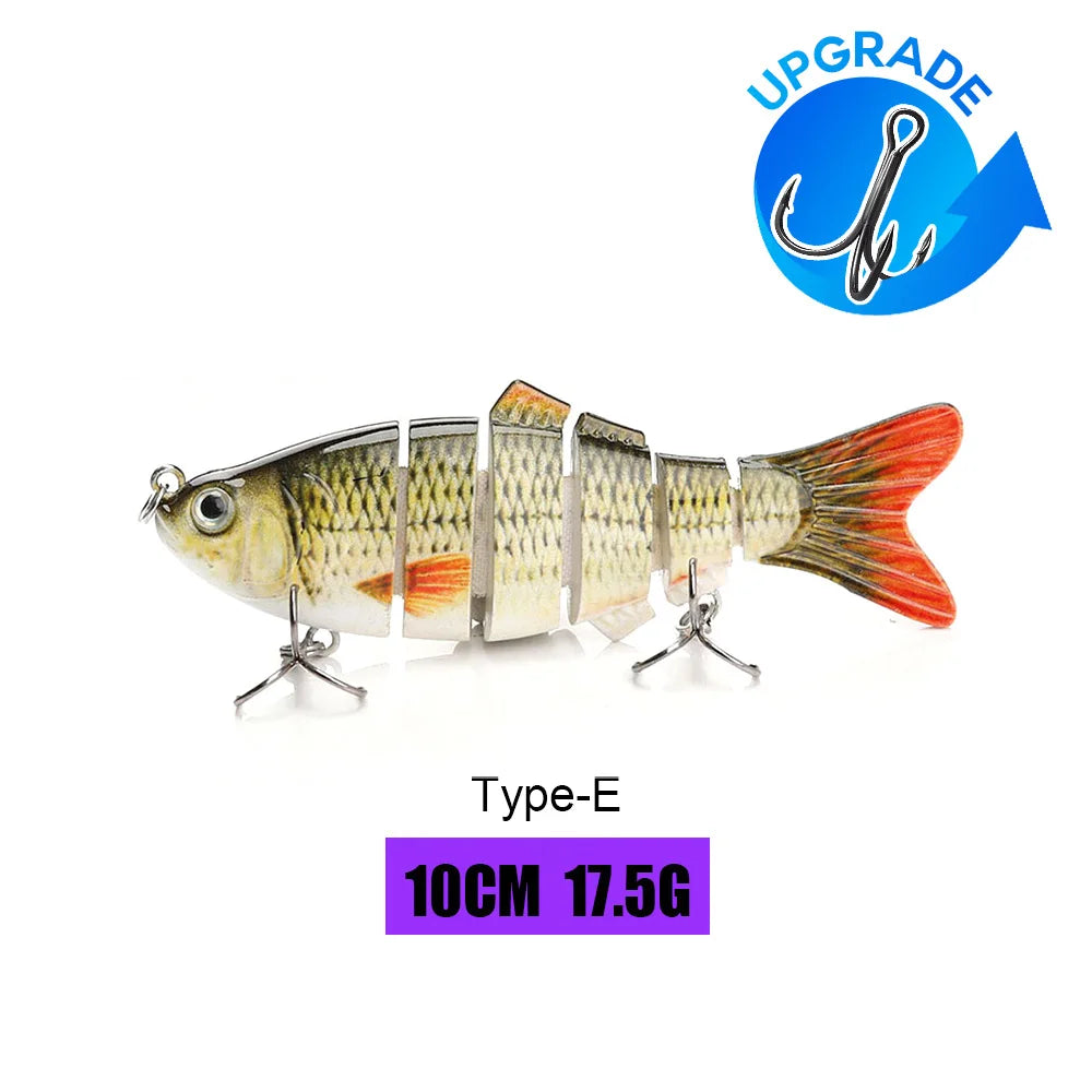 VTAVTA Jointed Swimbait Crankbait – Sinking Wobbler, 6/7/8-Segment, 10–14cm, 60+ Colors