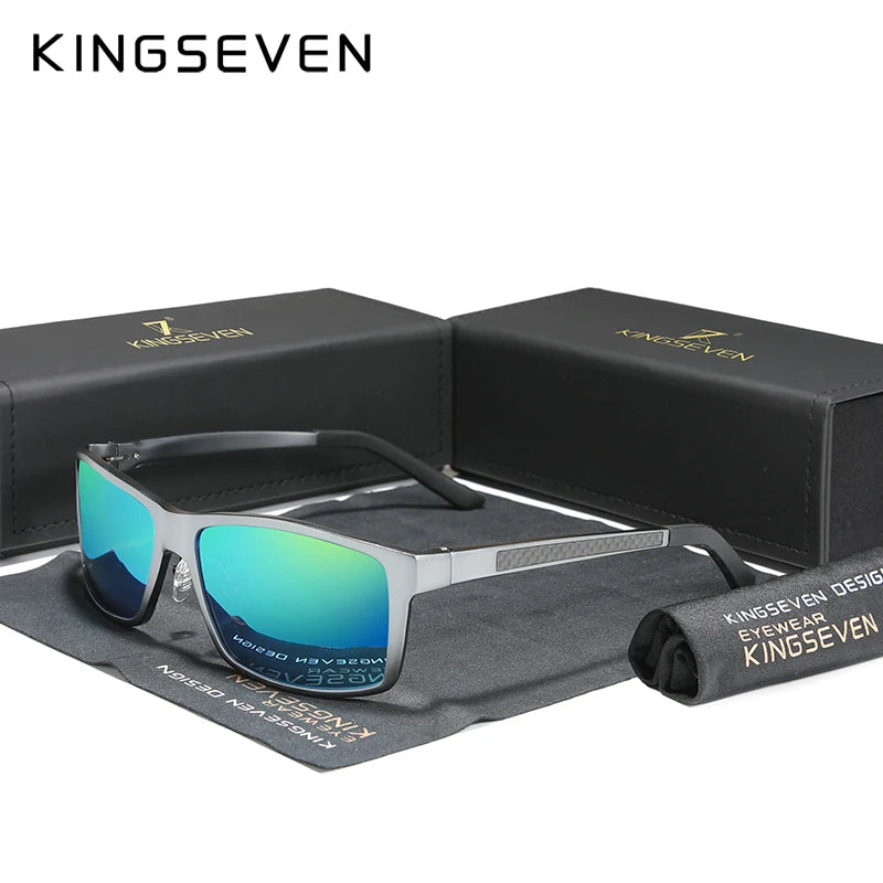KINGSEVEN Aluminum Polarized Sunglasses – UV400 Mirror Anti-Reflective Driving & Biking Eyewear