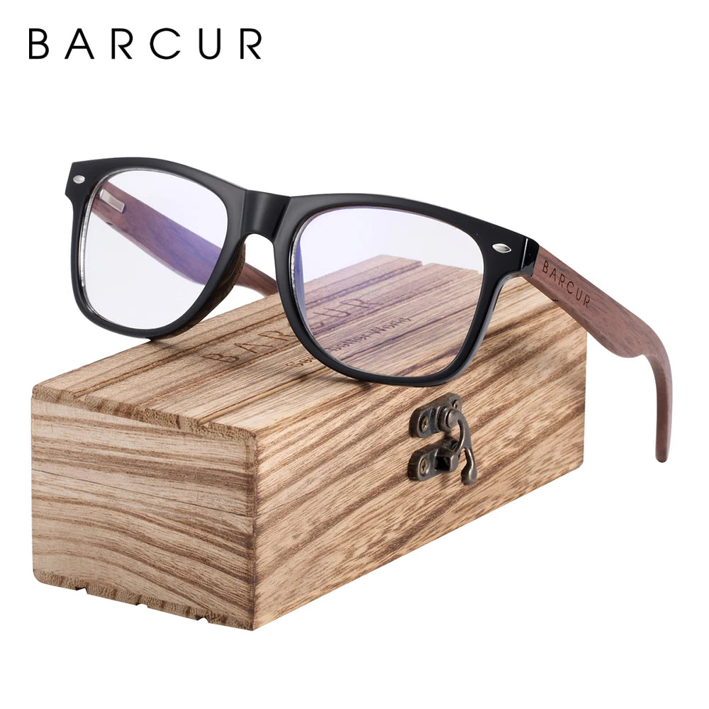 BARCUR Black Walnut Wood Polarized Sunglasses – UV400 Protection