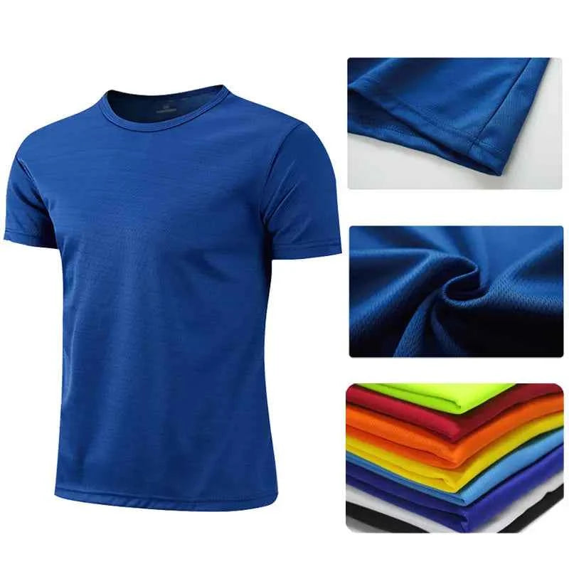Men Women Short Sleeve Sport T Shirt Gym Jerseys Fitness Shirt Trainer Running T-Shirt Breathable
