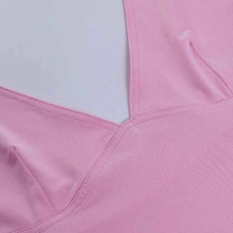 Summer Halter Camisole Tank Top Women V-Neck Sexy Tanks Camis Skinny Backless Pink Corset Tee Shirt Femme Tops WomanT-shirt