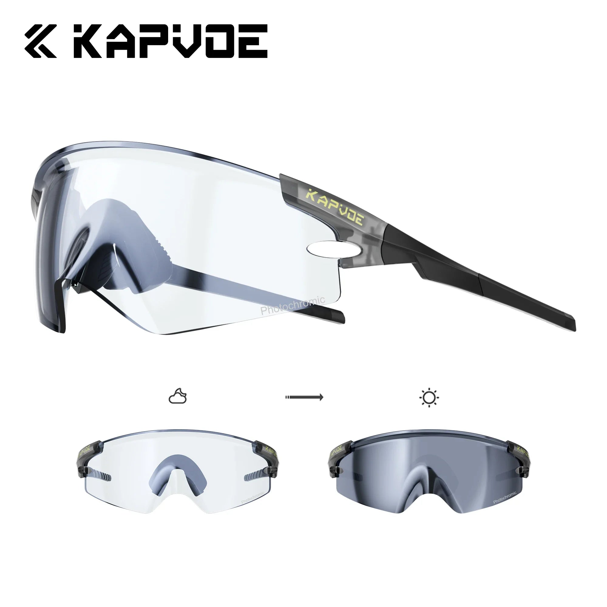 Kapvoe Man Cycling Glasses Sports Sunglasses Road Bike Mountain Bicycle Cycle Glasses Riding Goggle Sports Eyewear for Women 2026