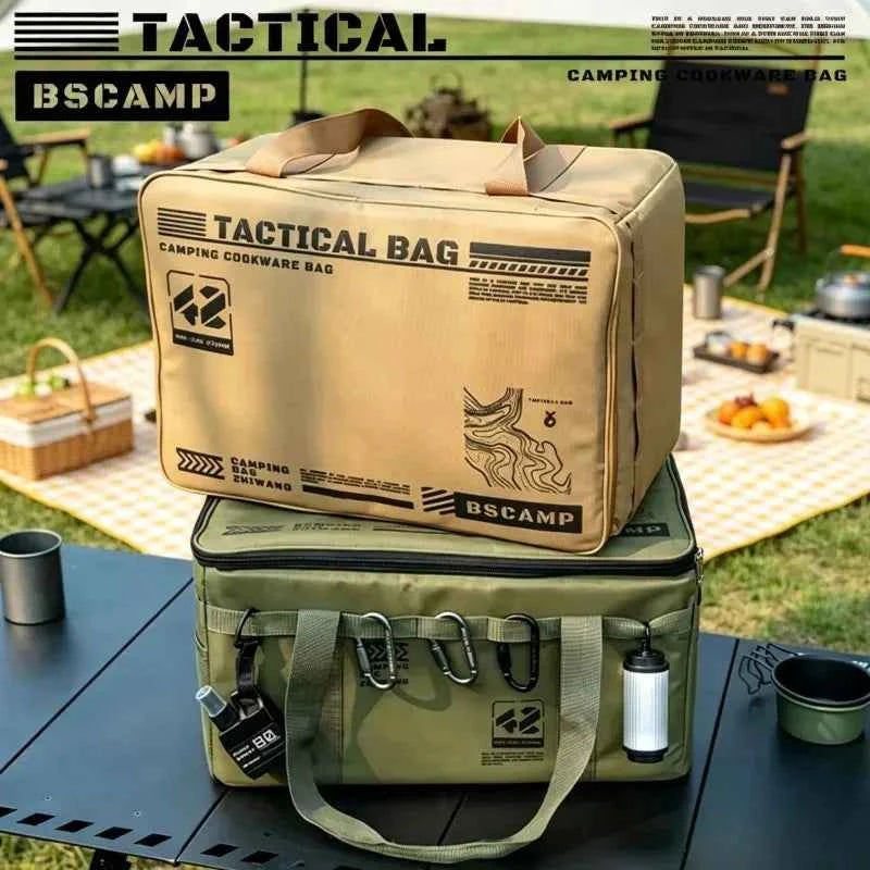 56L Waterproof Insulated Folding Camping Storage Box – Tactical Cooler & Field Gear Organizer