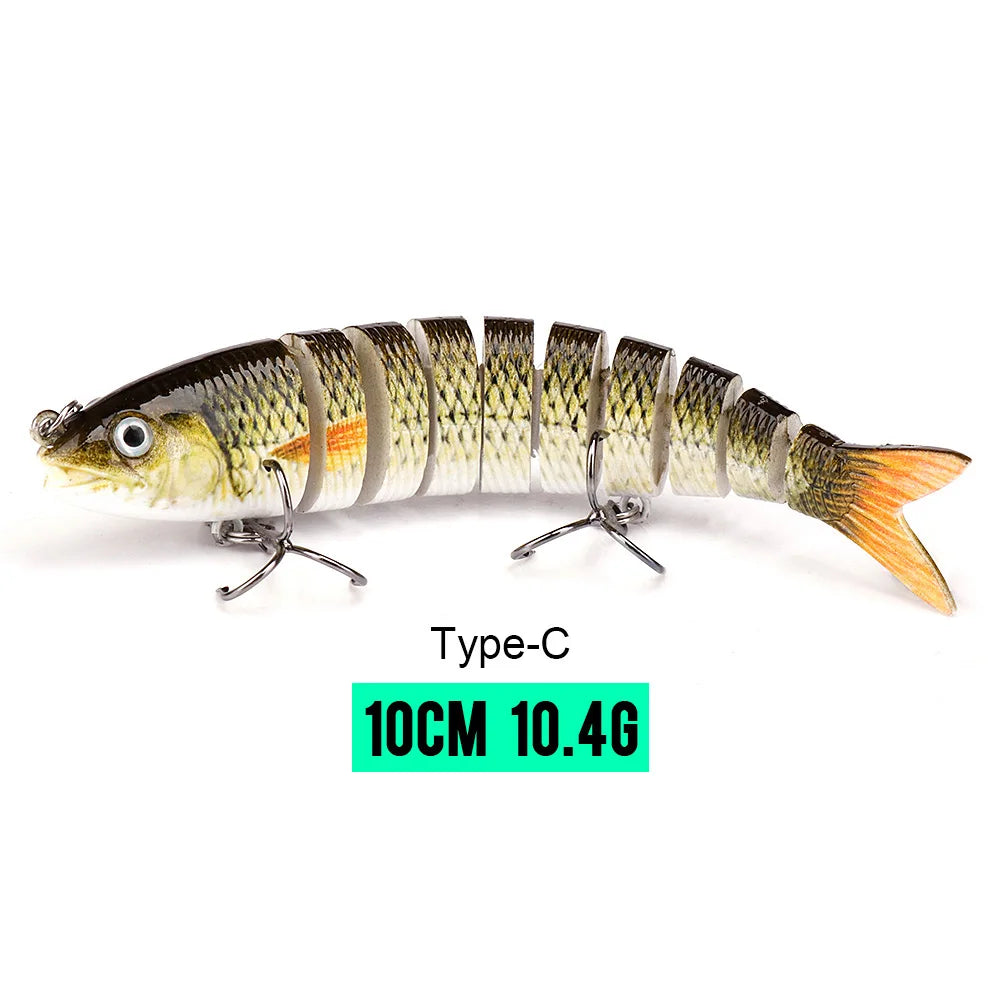 VTAVTA Jointed Swimbait Crankbait – Sinking Wobbler, 6/7/8-Segment, 10–14cm, 60+ Colors